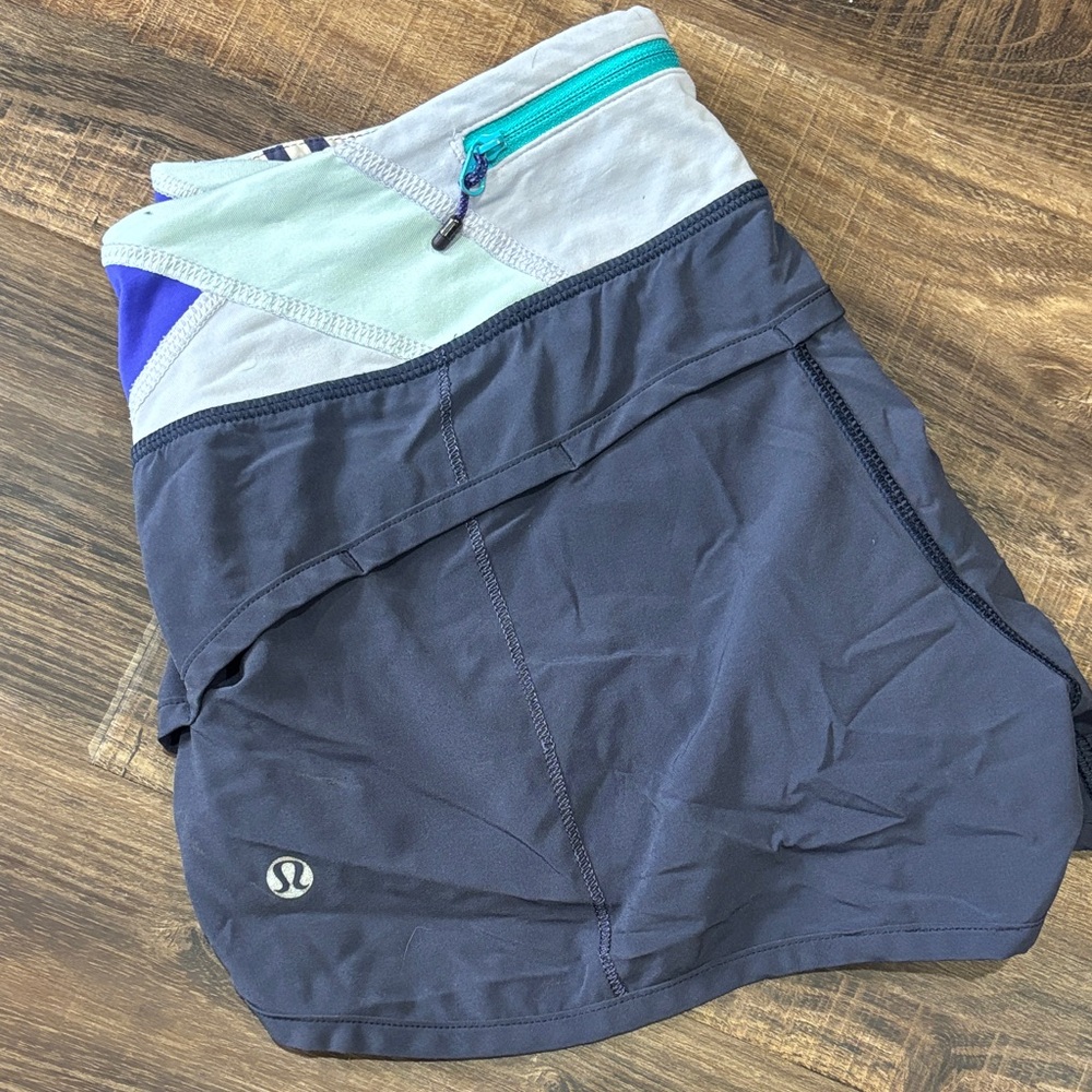 lululemon athletica Men's Navy and Gray Athletic Shorts
